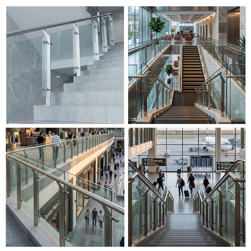 Glass railing applications in transit, commercial and residential projects