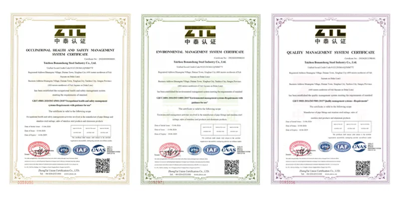 BO NAN SHENG certifications