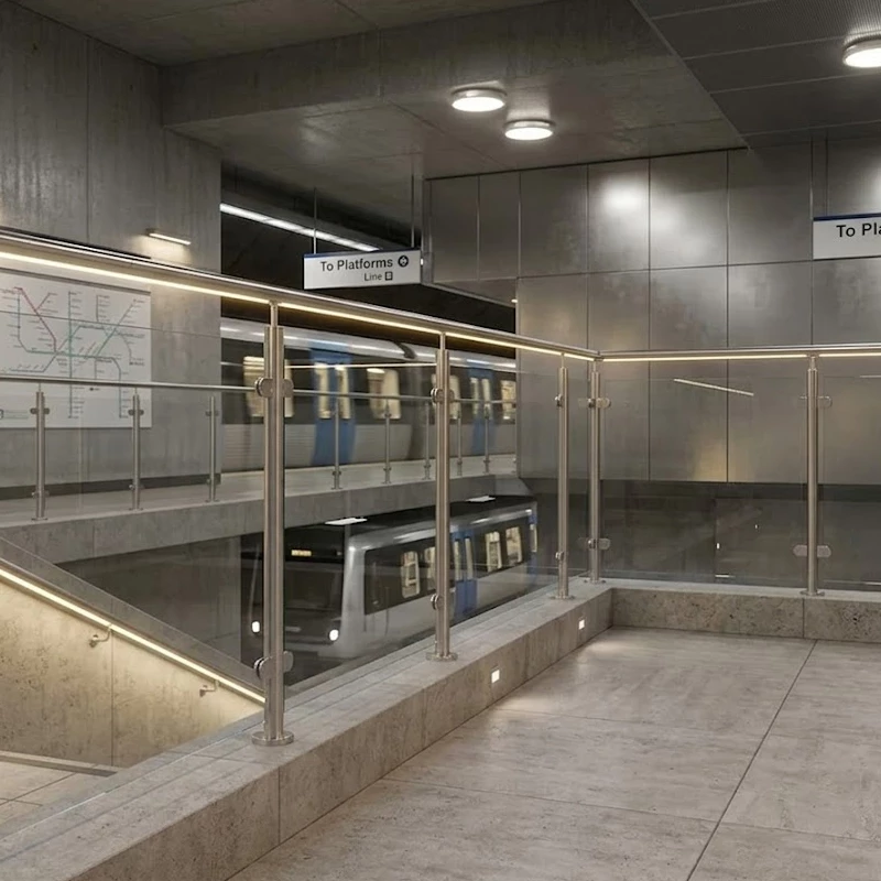 Glass Railing Post  1050/850mm SS316/304 MOD 0015 scenario