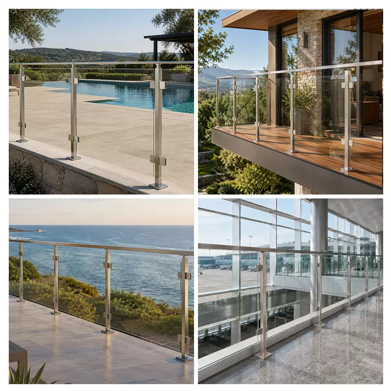 Glass railing applications in transit, commercial and residential projects